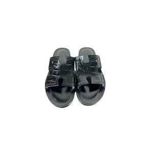 Bosco Black Men’s Italian Leather Sandals Shoes